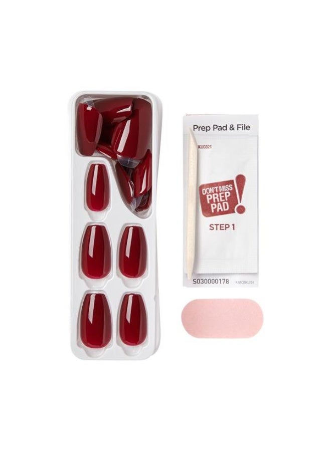 KISS imPRESS THE NO GLUE MANI IMC511C WINERY IN NYC 30 Nails - Image 2